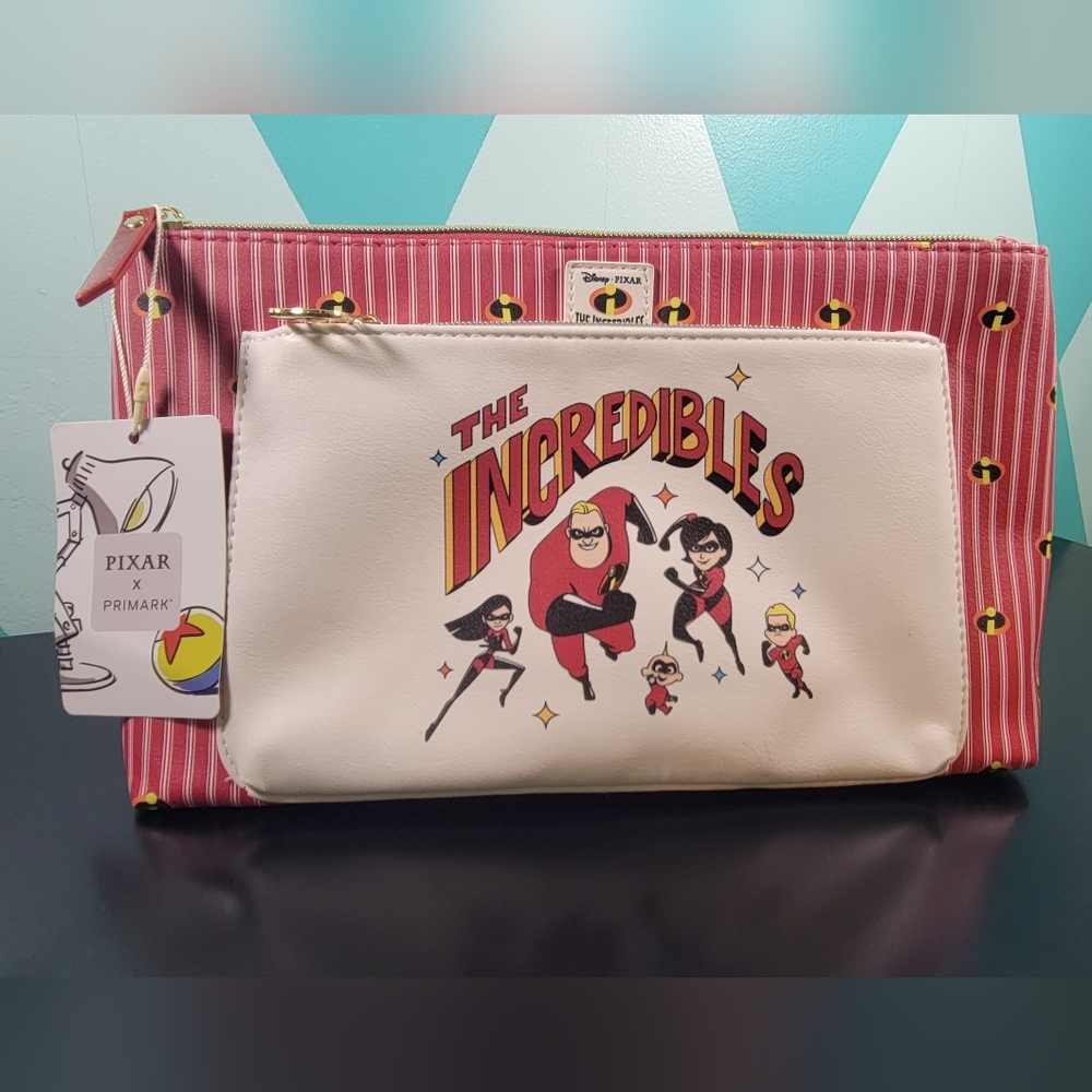 Disney Pixar The Incredibles Toiletry Makeup Travel Bag NWT